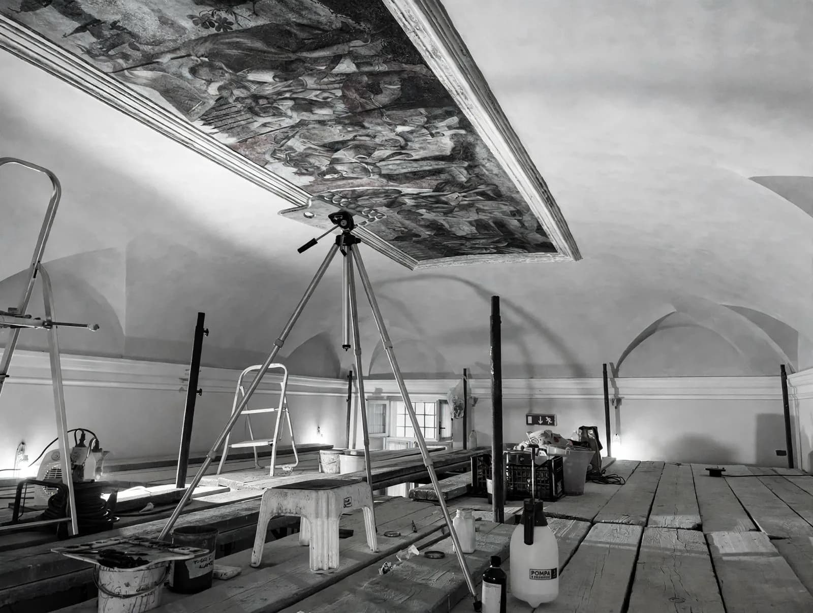 Restauro di un soffitto affrescato